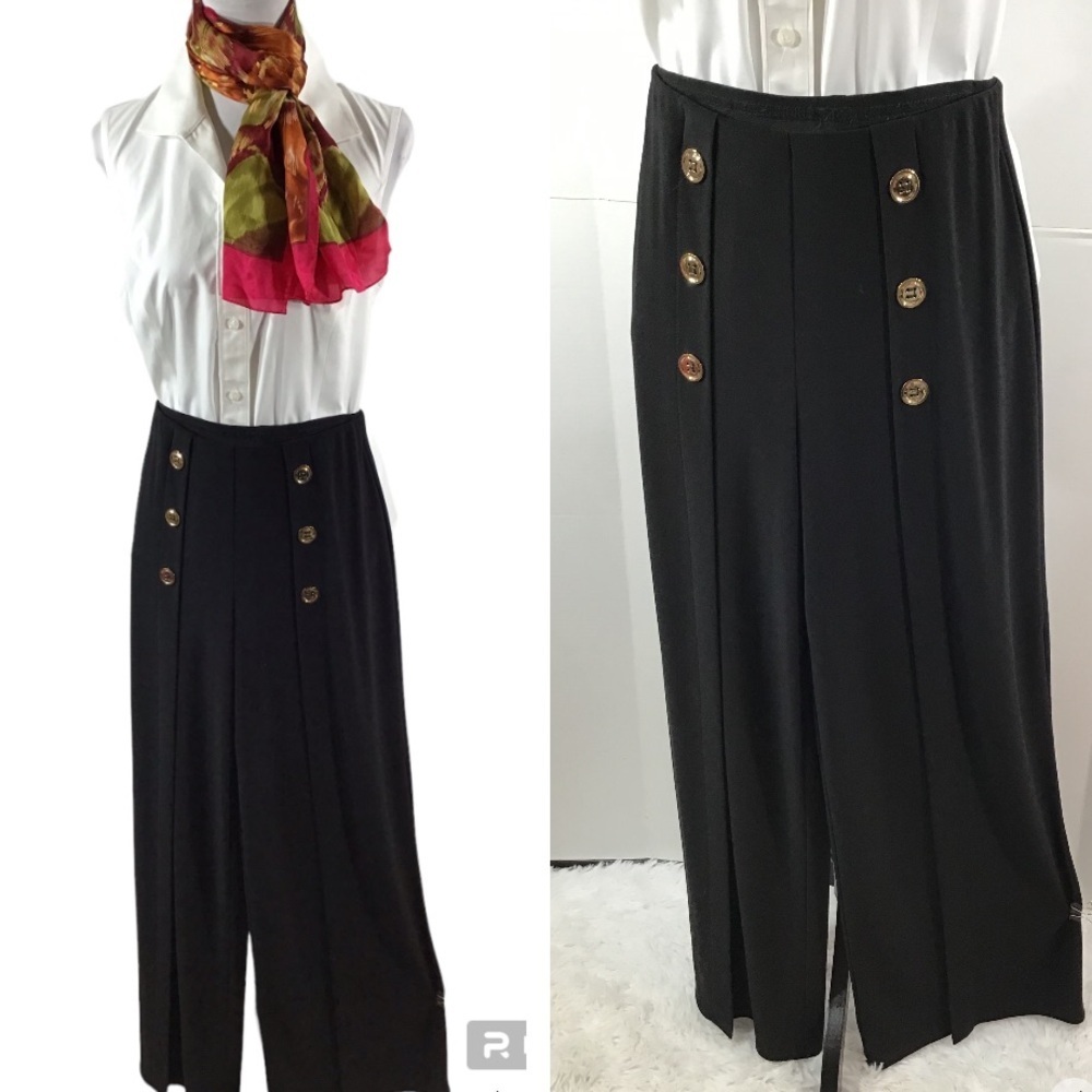 Joseph Ribkoff black jersey knit pull on pants 6